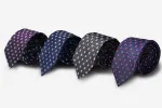 Warwick Foulard Silk Tie, Grey / Pink sold by The Dark Knot Limited