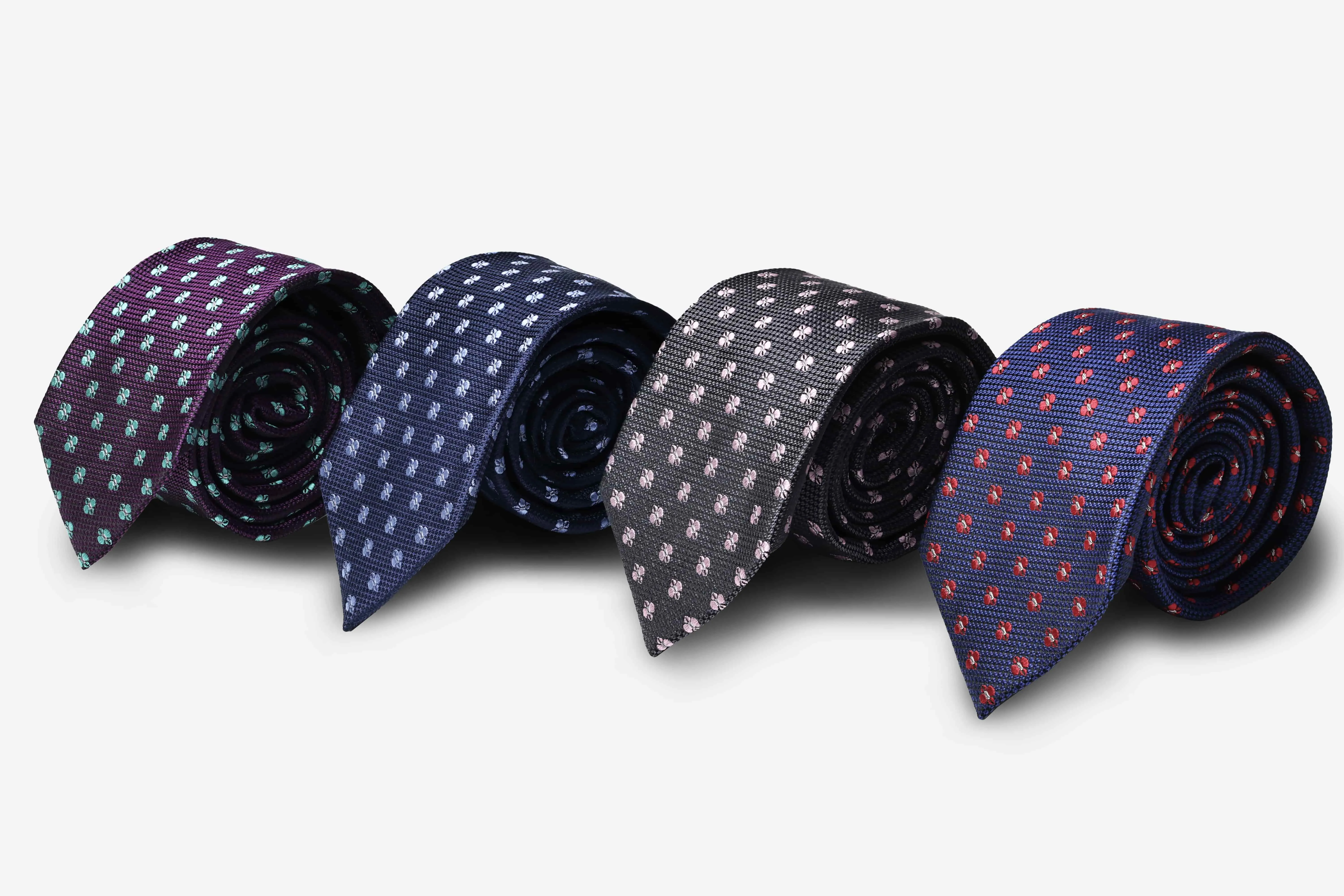 Warwick Foulard Silk Tie, Grey / Pink sold by The Dark Knot Limited product image thumbnail 3