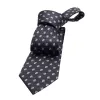 Warwick Foulard Silk Tie, Grey / Pink sold by The Dark Knot Limited