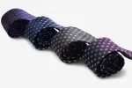 Warwick Foulard Silk Tie, Grey / Pink sold by The Dark Knot Limited