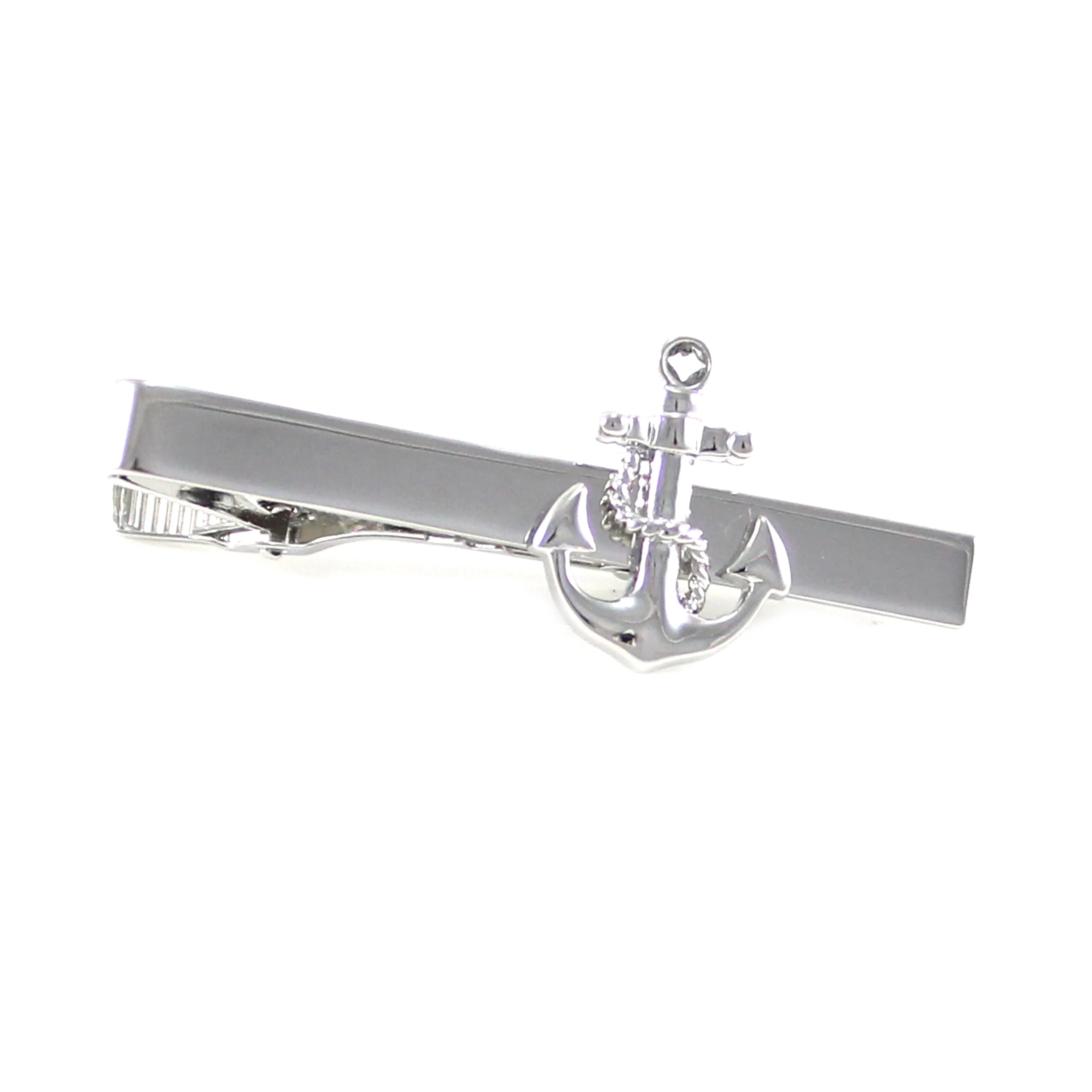 Nassau Silver Anchor Tie Bar sold by The Dark Knot Limited
