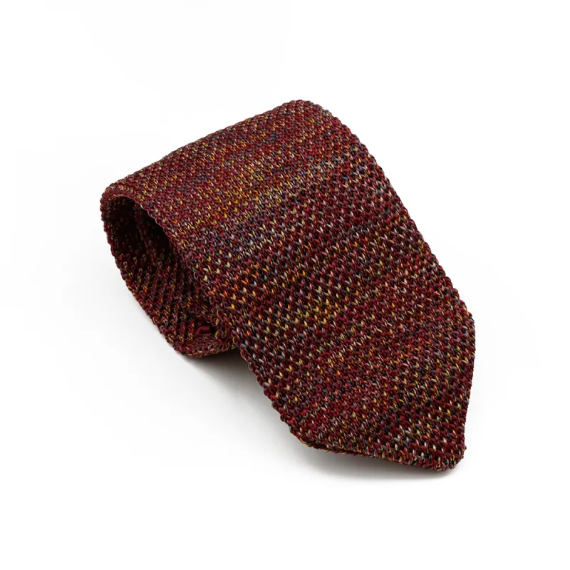 Ocean City Cotton Polyester Knit Tie, Reddish Brown sold by The Dark Knot Limited