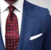 Berkshire Abstract Silk Tie, Burgundy / Blue sold by The Dark Knot Limited