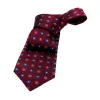 Berkshire Abstract Silk Tie, Burgundy / Blue sold by The Dark Knot Limited