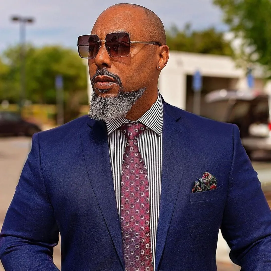 Florence Foulard Silk Tie, Burgundy / Silver / Navy sold by The Dark Knot Limited product image thumbnail 3