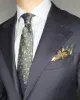 Kingsbury Floral Silk Tie, Olive Green / Gold sold by The Dark Knot Limited