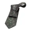 Kingsbury Floral Silk Tie, Olive Green / Gold sold by The Dark Knot Limited