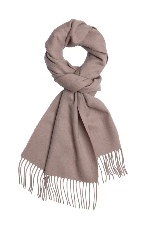 Tarrytown Taupe Solid Wool Scarf sold by The Dark Knot Limited