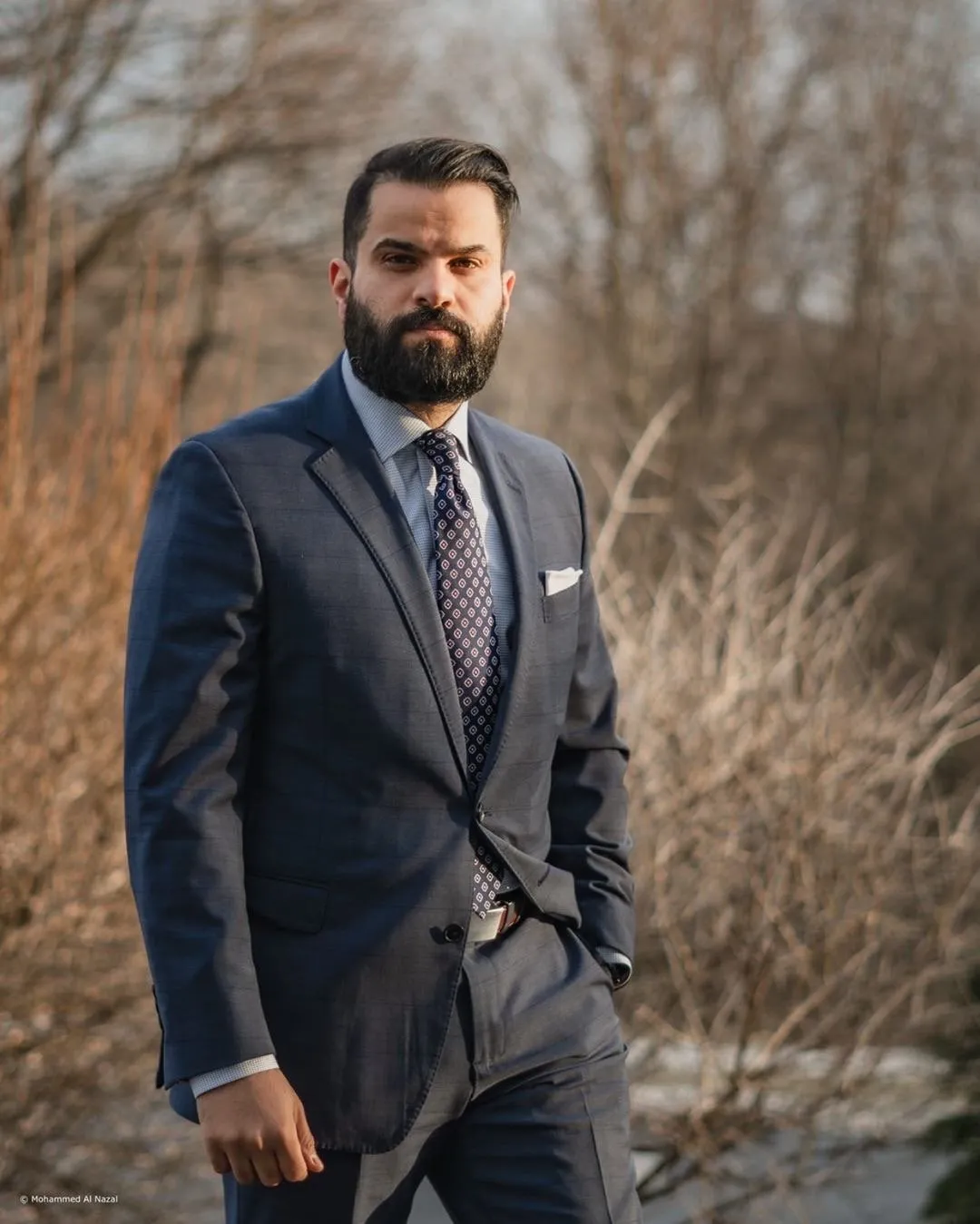 Monterey Foulard Silk Tie, Navy / Red sold by The Dark Knot Limited product image thumbnail 4