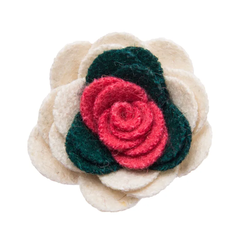 Concord Lapel Flower, White / Green / Pink sold by The Dark Knot Limited