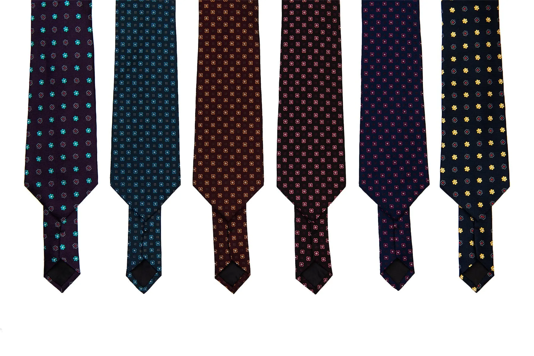 Millbury Foulard Silk Tie, Brown / Gold sold by The Dark Knot Limited product image thumbnail 3