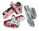 Dover Floral Cotton Tie, Black / Pink / Green sold by The Dark Knot Limited