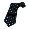 Berkshire Abstract Silk Tie, Navy / Yellow sold by The Dark Knot Limited