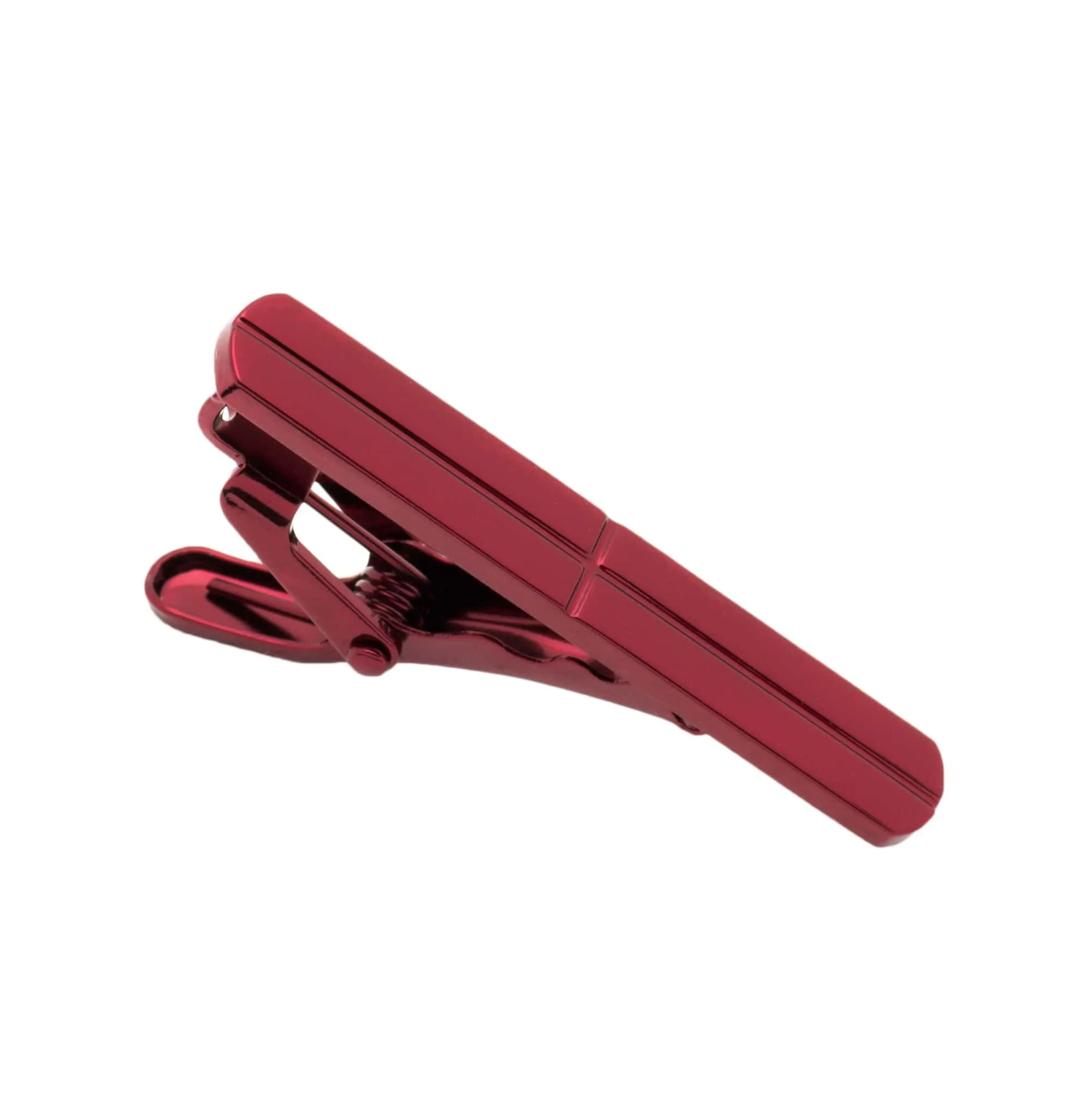 Norfolk Burgundy Stainless Steel Tie Bar sold by The Dark Knot Limited