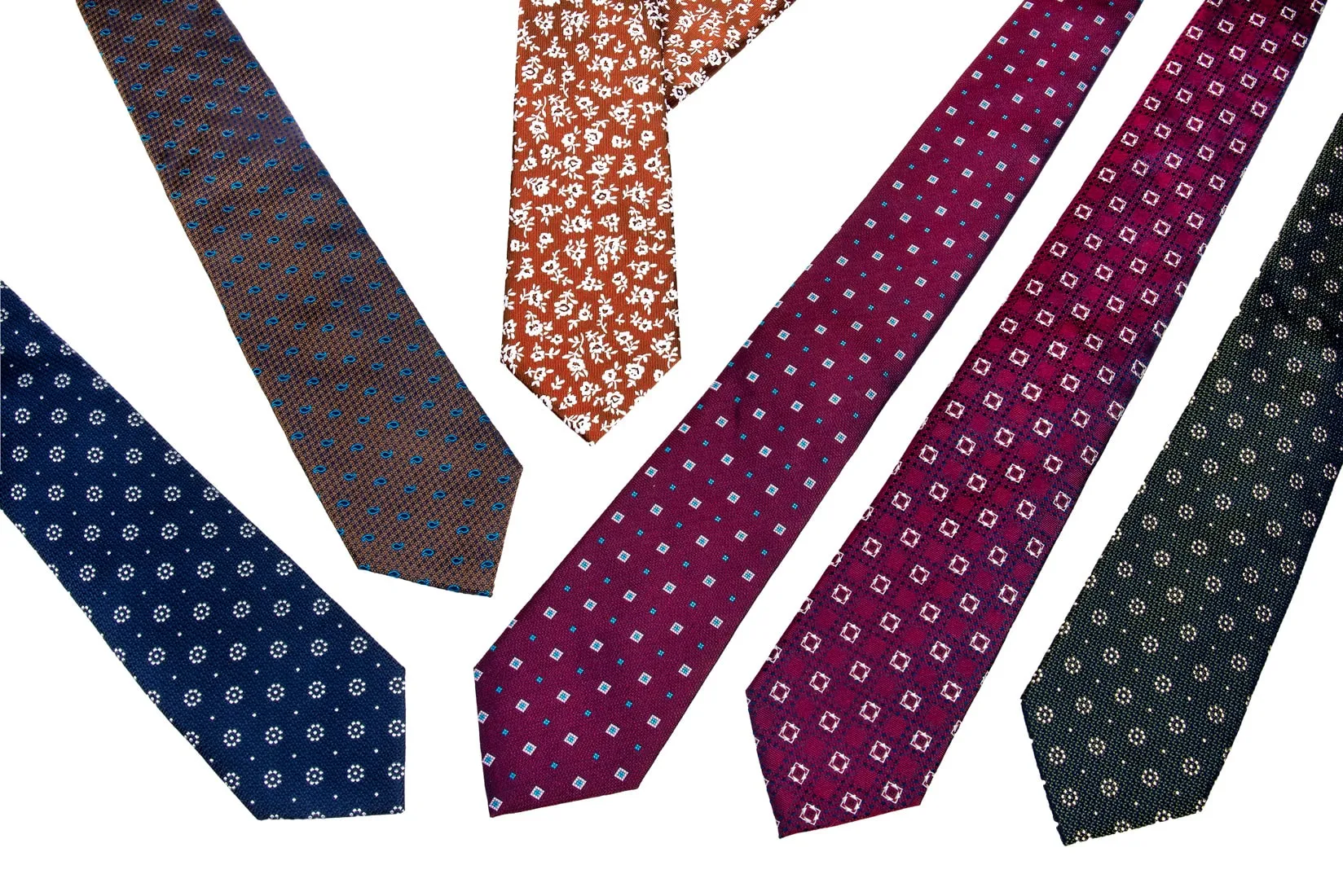 Florence Foulard Silk Tie, Navy / Red / Silver sold by The Dark Knot Limited product image thumbnail 5