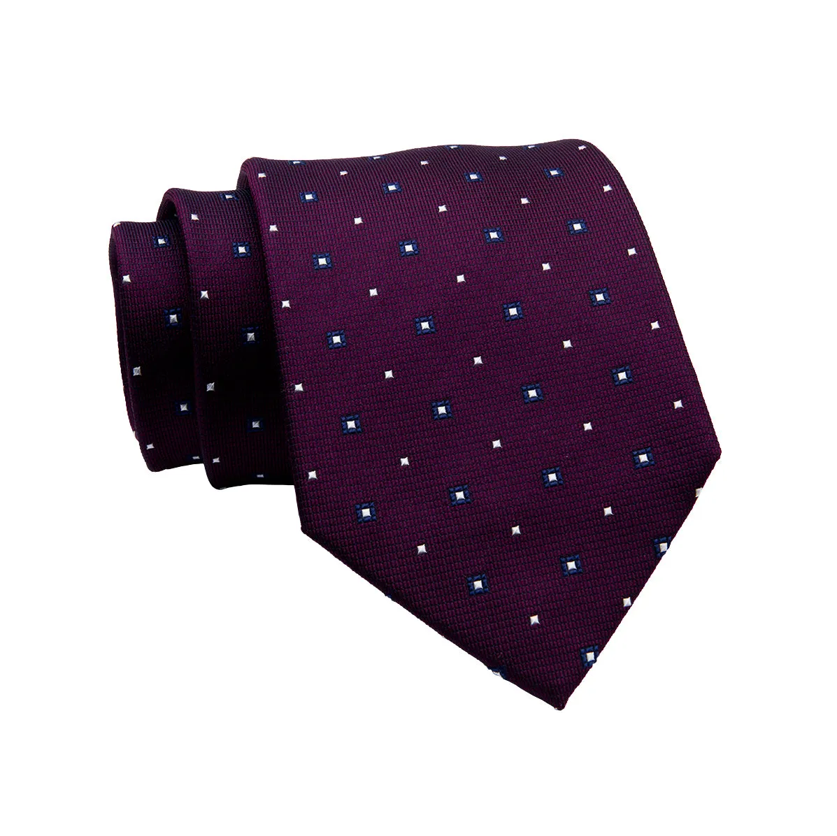 Shelton Abstract Silk Tie, Purple / Navy / Silver sold by The Dark Knot Limited product image thumbnail 2