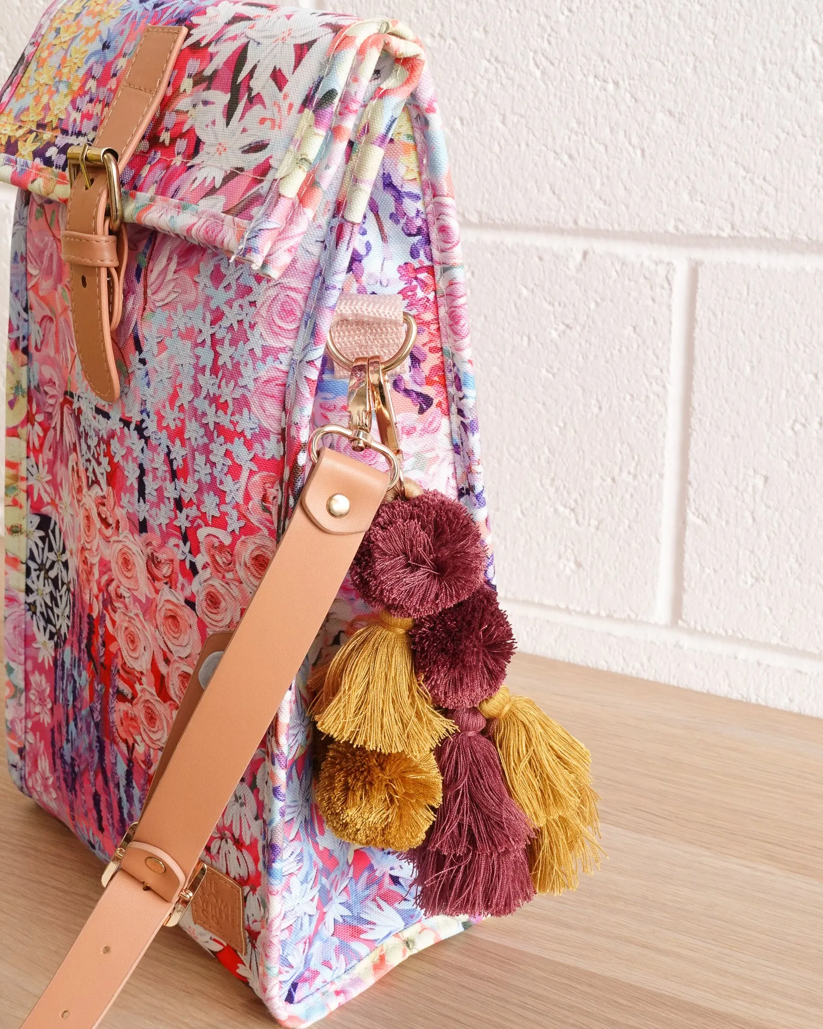 Large Pom Pom Mustard & Plum sold by The Somewhere Co. product image thumbnail 2