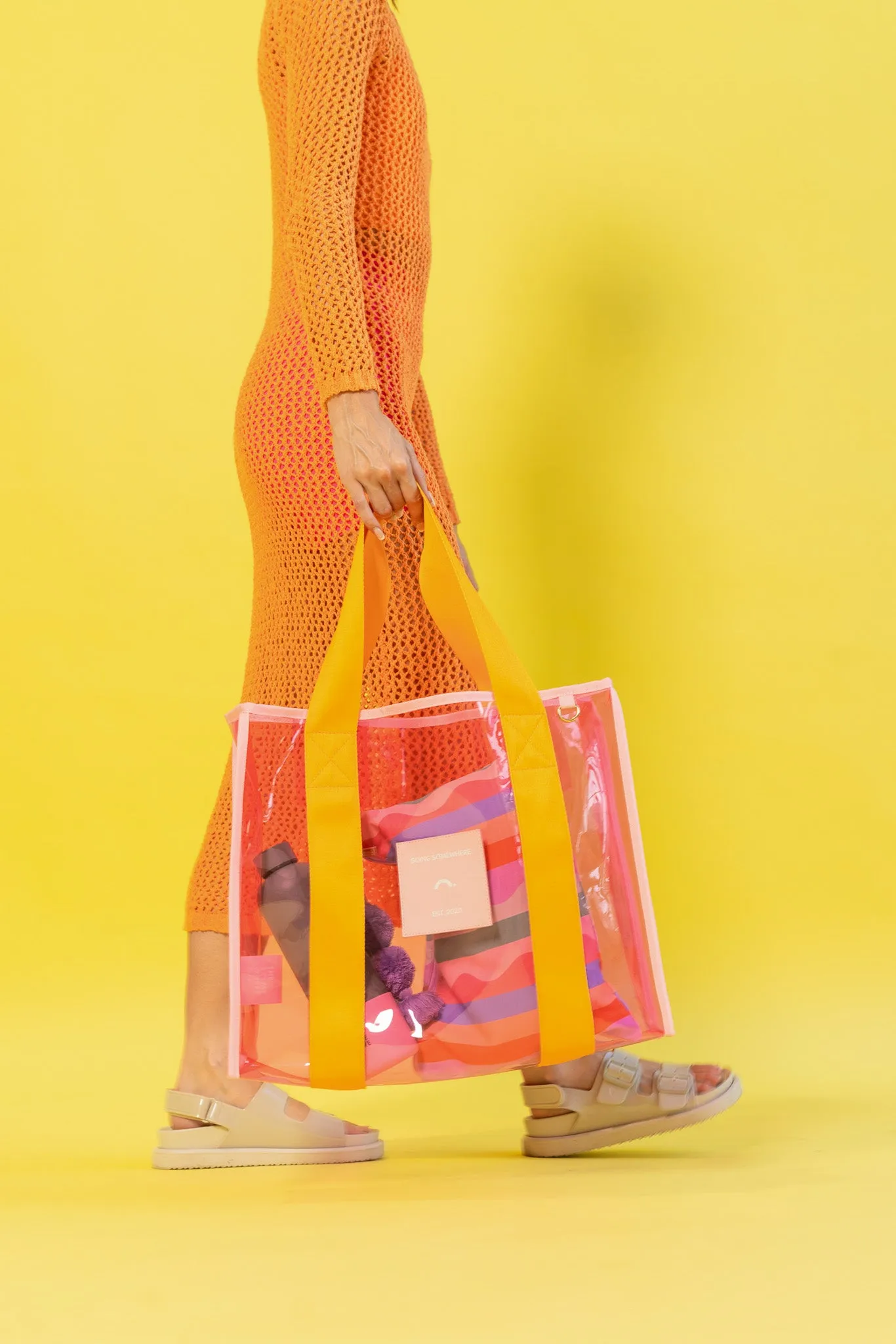 Orange & Pink Cheeky Tote Bag sold by The Somewhere Co. product image thumbnail 2