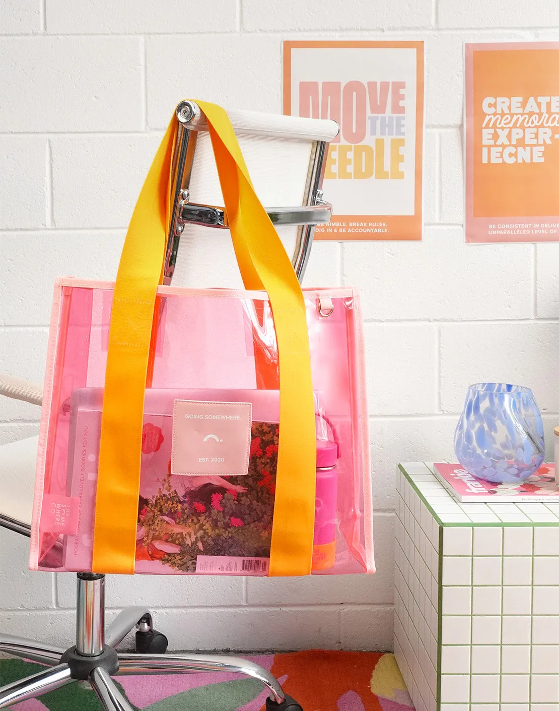 Orange & Pink Cheeky Tote Bag sold by The Somewhere Co. product image thumbnail 3