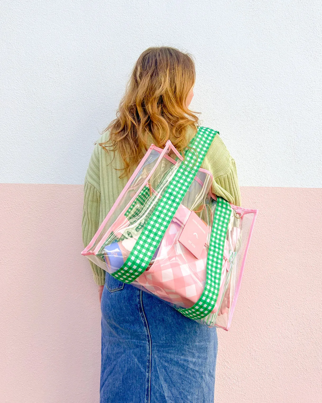 Pink & Green Cheeky Tote Bag sold by The Somewhere Co. product image thumbnail 2