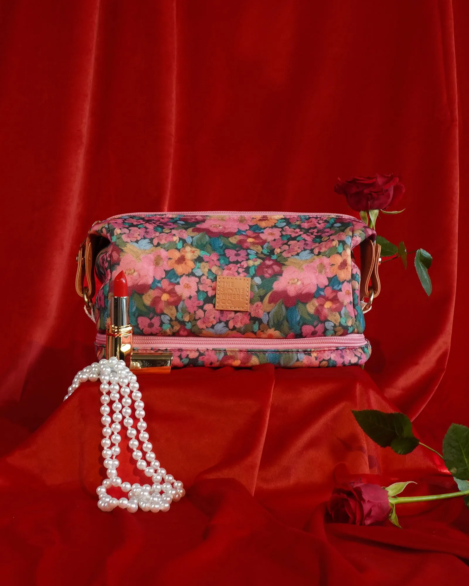 Amongst The Flowers Cosmetic Bag sold by The Somewhere Co. product image thumbnail 2