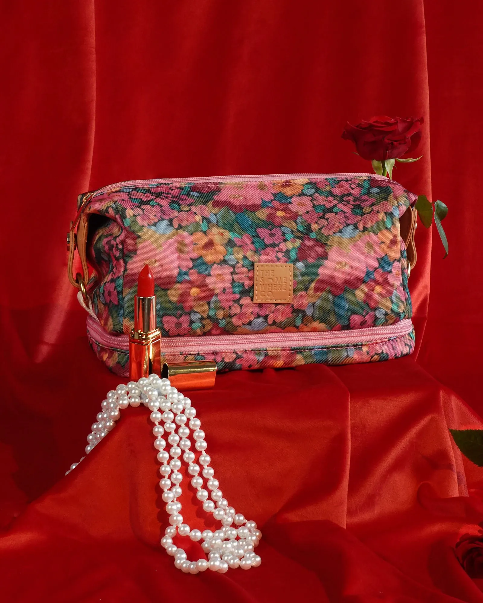 Amongst The Flowers Cosmetic Bag sold by The Somewhere Co. product image thumbnail 5