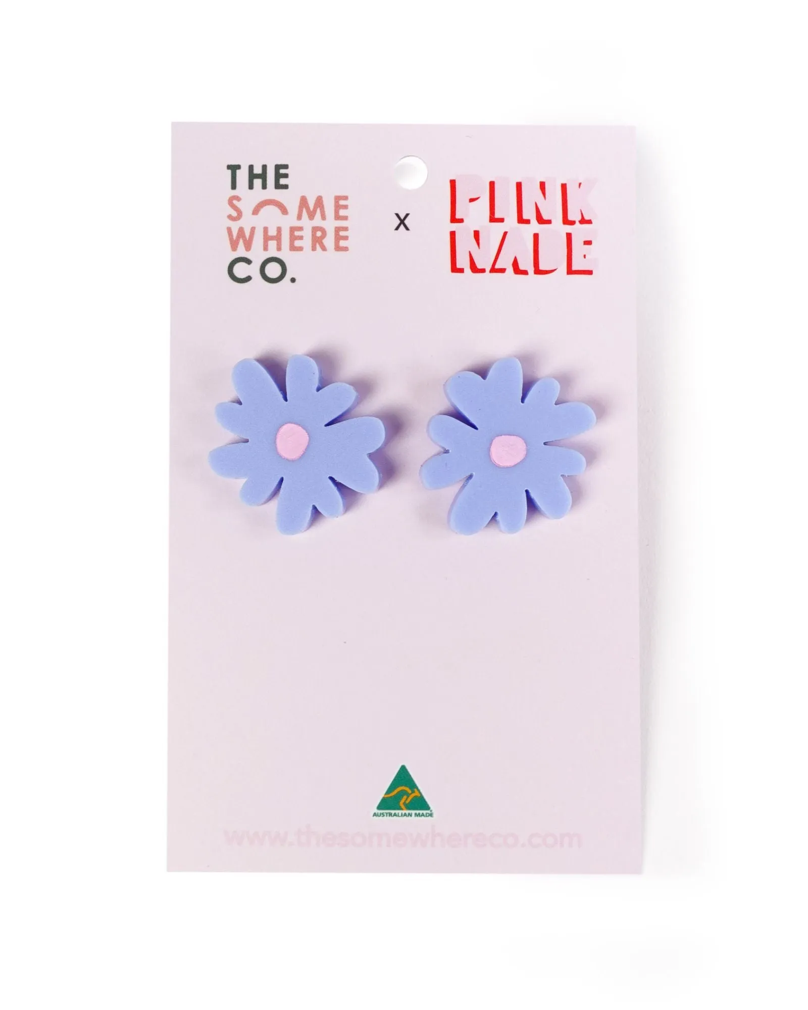 Blue Small Blossom Stud Earrings sold by The Somewhere Co. product image thumbnail 2