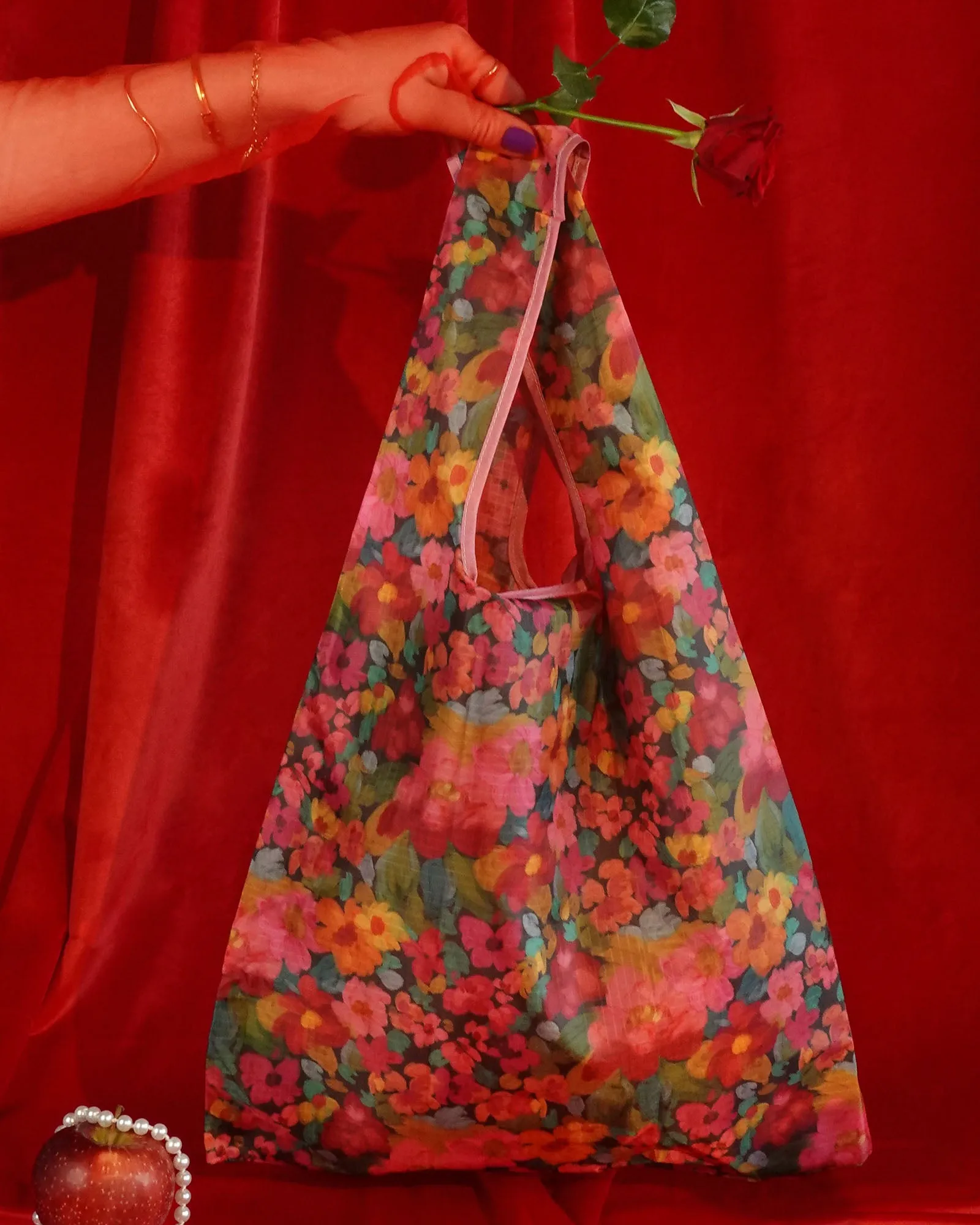 Amongst the Flowers Reusable Shopping Bag sold by The Somewhere Co. product image thumbnail 5