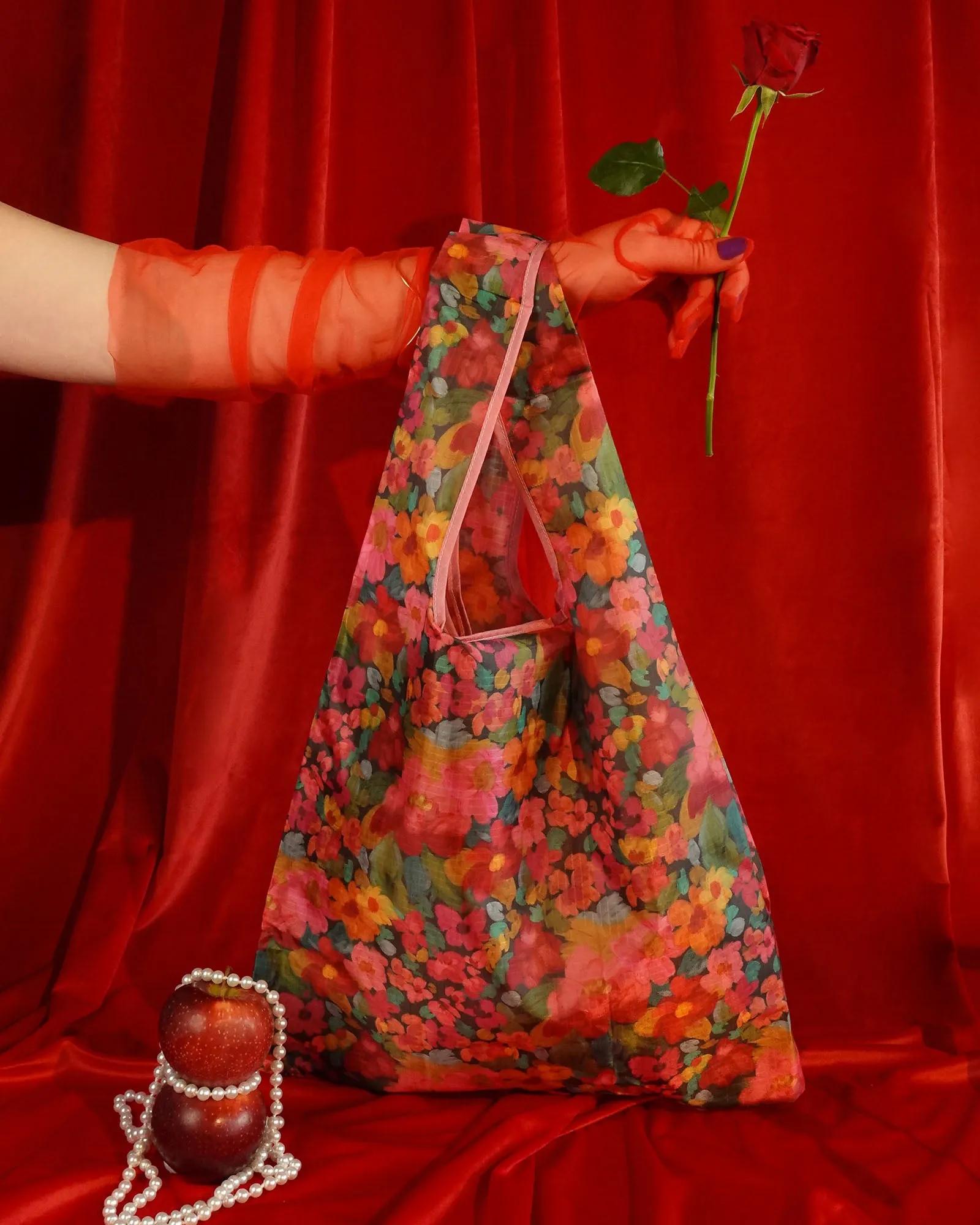 Amongst the Flowers Reusable Shopping Bag sold by The Somewhere Co. product image thumbnail 2