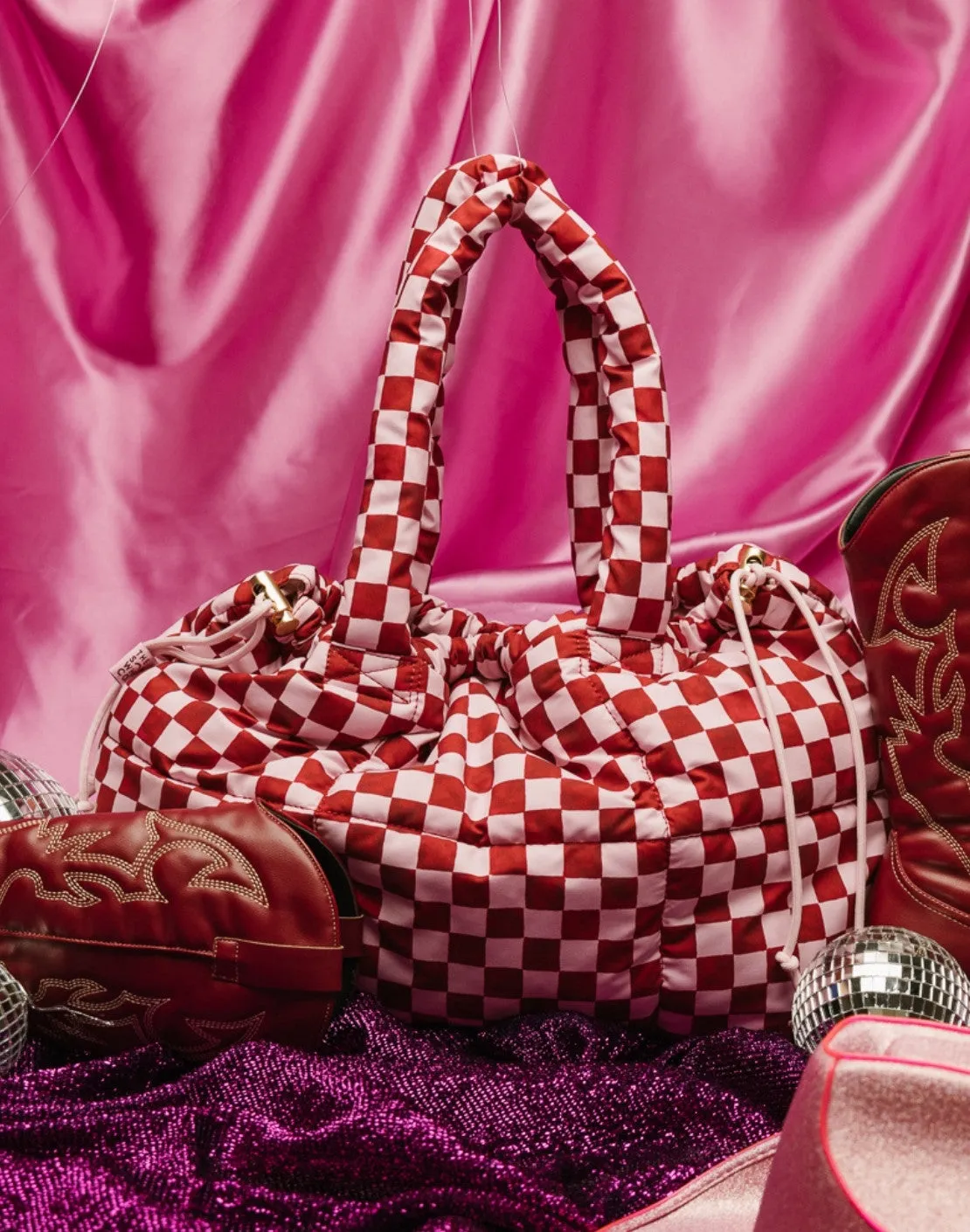 Crimson Haze Marshmallow Midi Tote sold by The Somewhere Co. product image thumbnail 4