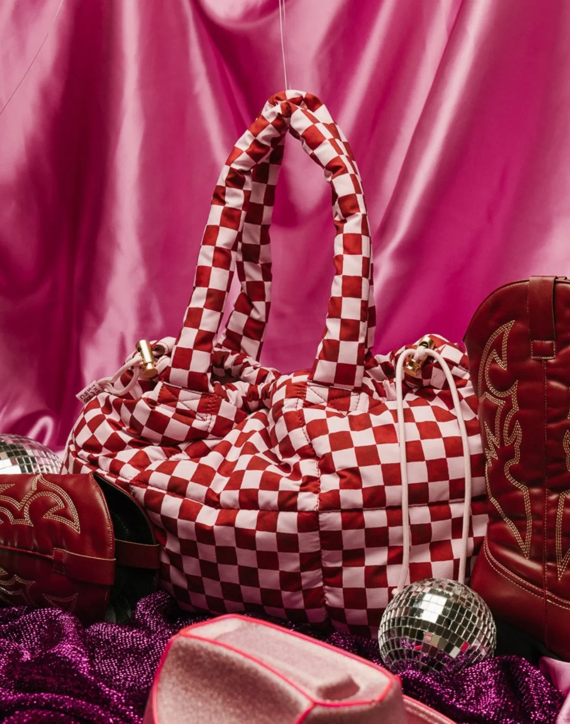 Crimson Haze Marshmallow Midi Tote sold by The Somewhere Co. product image thumbnail 2