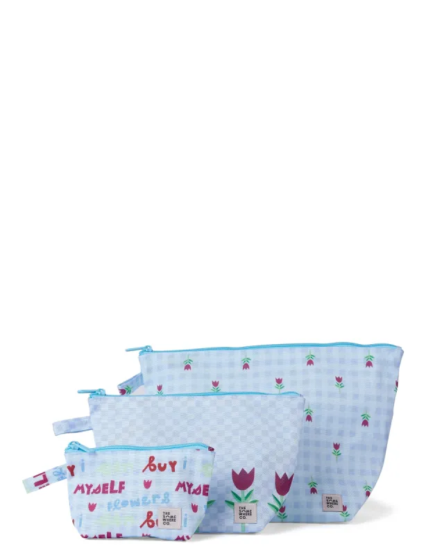 Buy Myself Flowers Handy Pouch Trio sold by The Somewhere Co.