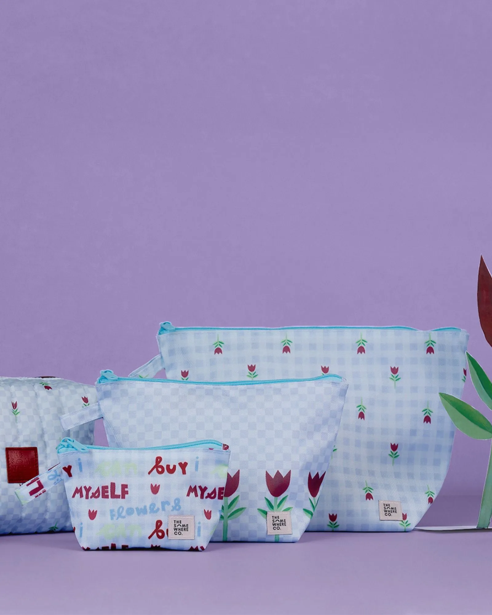 Buy Myself Flowers Handy Pouch Trio sold by The Somewhere Co. product image thumbnail 2