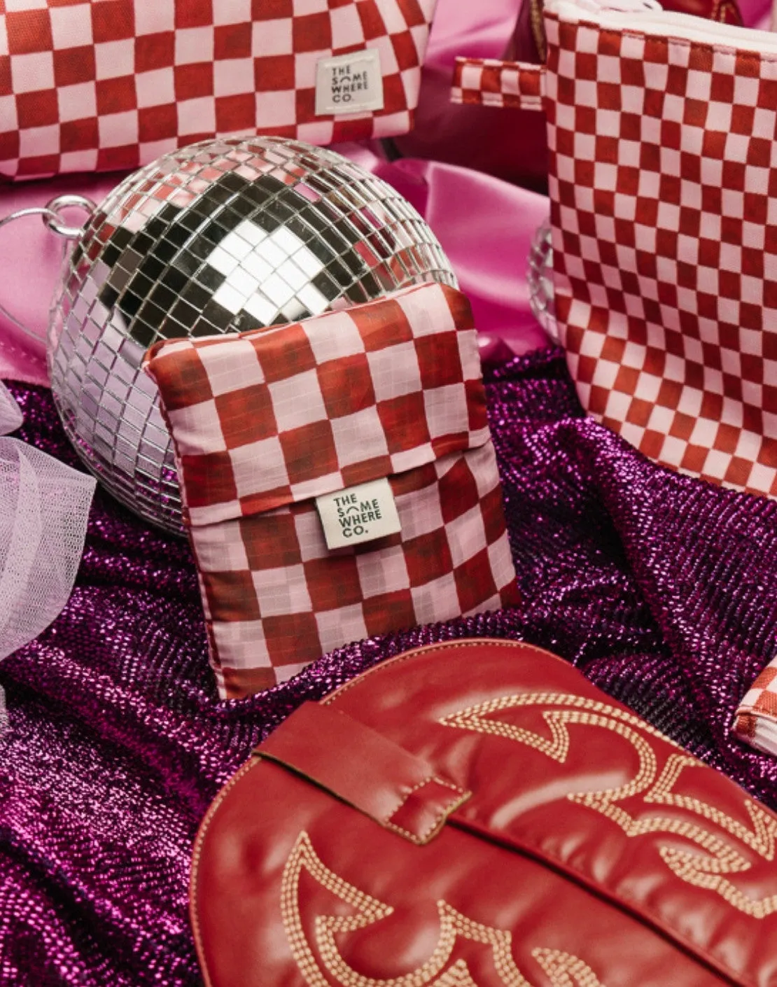 Crimson Haze Reusable Shopping Bag sold by The Somewhere Co. product image thumbnail 2