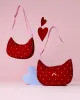 Queen of Hearts Small Crescent Bag sold by The Somewhere Co.