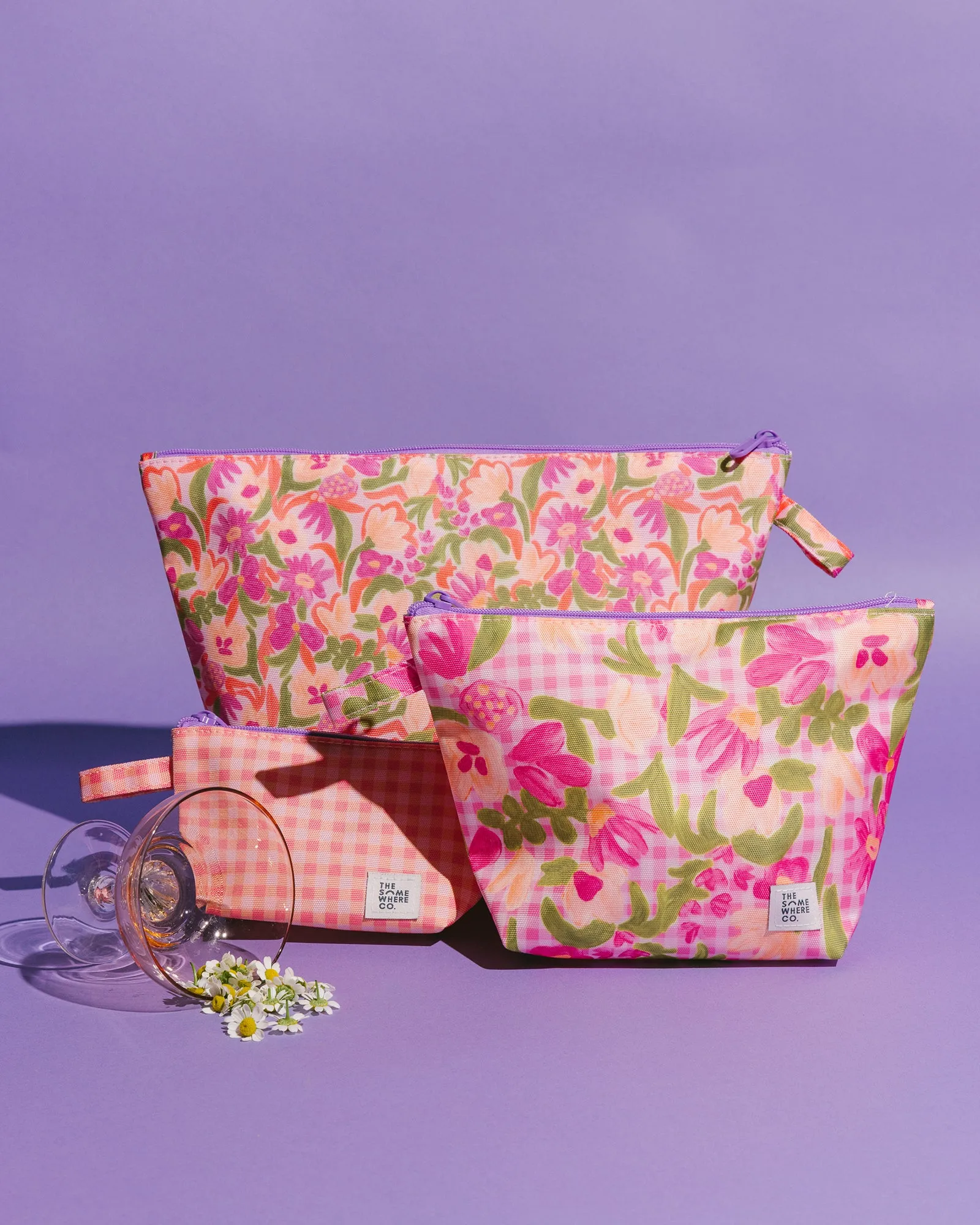 Petal Party Handy Pouch Trio sold by The Somewhere Co.