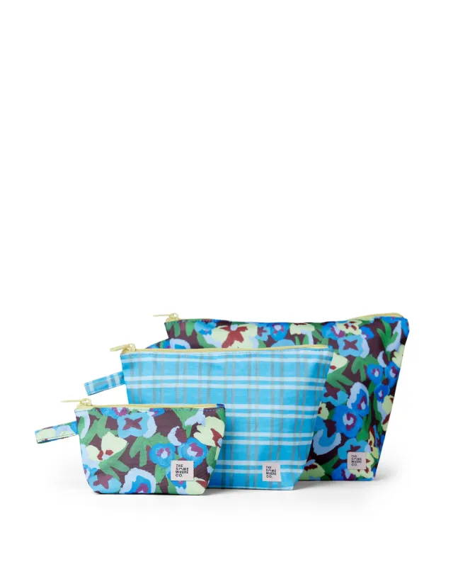 Pansy Patch Handy Pouch Trio sold by The Somewhere Co.