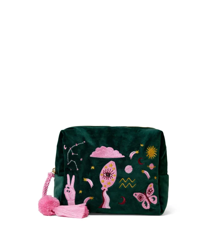 Aquarius Astrology Cosmetic Case sold by The Somewhere Co.