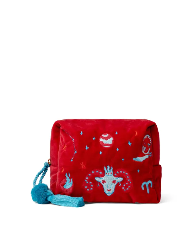 Aries Astrology Cosmetic Case sold by The Somewhere Co.