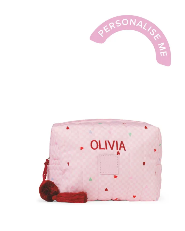 Personalised Queen of Hearts Cosmetic Case sold by The Somewhere Co.