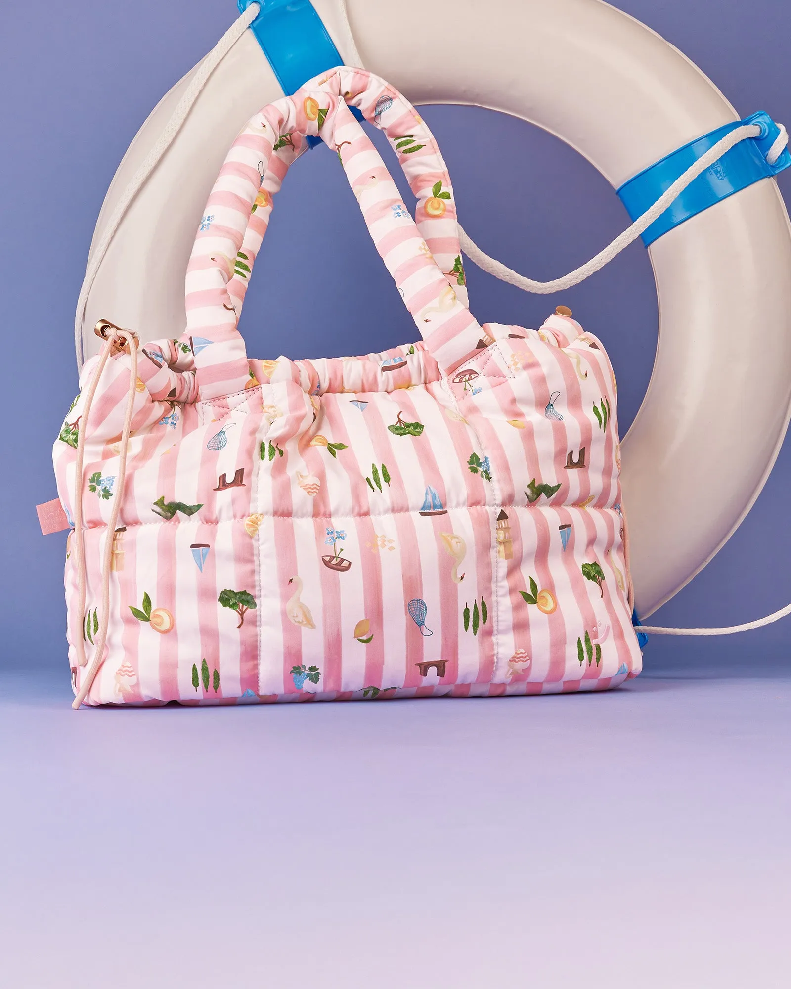 Boat Days Marshmallow Midi Tote sold by The Somewhere Co. product image thumbnail 2