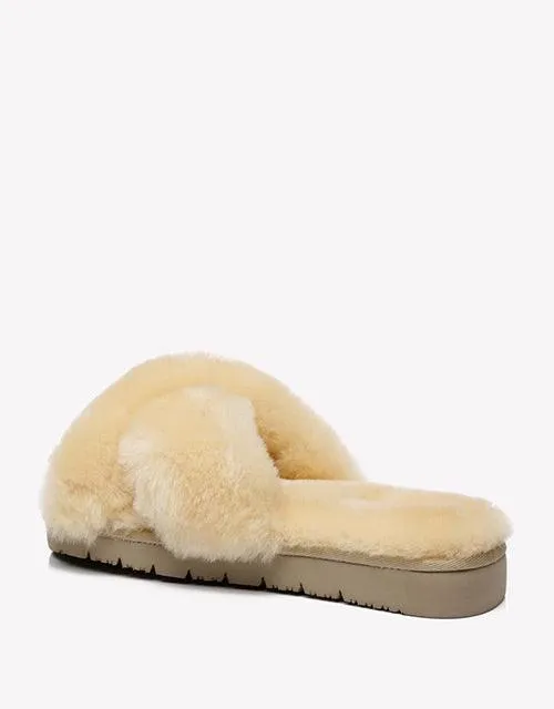 AUSTRALIAN SHEPHERD® Fluffy Cross Straps Slide sold by The UGG Shop product image thumbnail 3