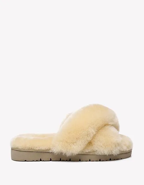 AUSTRALIAN SHEPHERD® Fluffy Cross Straps Slide sold by The UGG Shop product image thumbnail 2