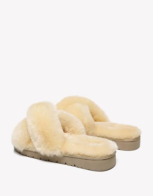 AUSTRALIAN SHEPHERD® Fluffy Cross Straps Slide sold by The UGG Shop product image thumbnail 5