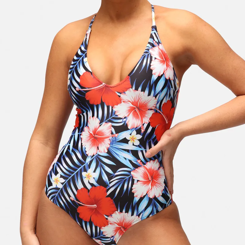 Hibiscus Haven Crossover Swimsuit sold by Tikiboo