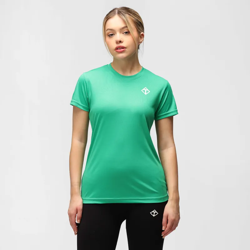 Kelly Green Diamond Ladies Technical T-Shirt made by Tikiboo