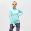 Ocean Blue Cowl Neck Hoodie sold by Tikiboo