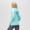 Ocean Blue Cowl Neck Hoodie sold by Tikiboo