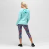 Ocean Blue Cowl Neck Hoodie sold by Tikiboo