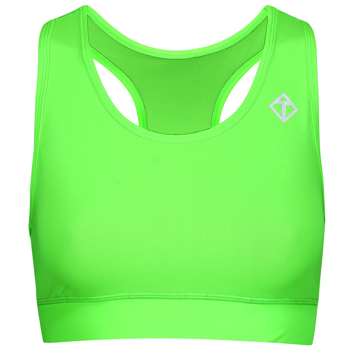Neon Lime Racer Back Bra sold by Tikiboo